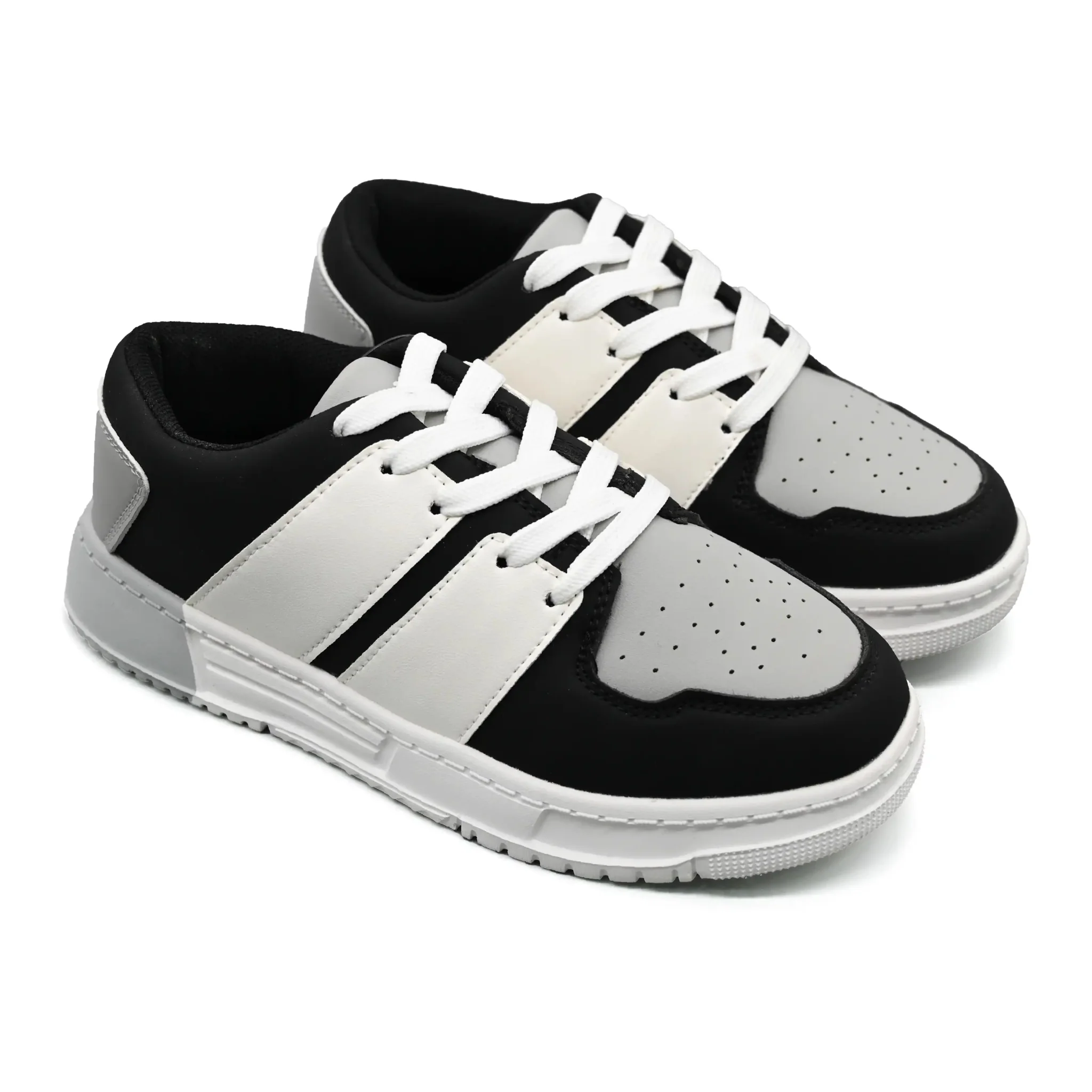 Buggies Austin Kids Shoes - Grey/White - Image 3