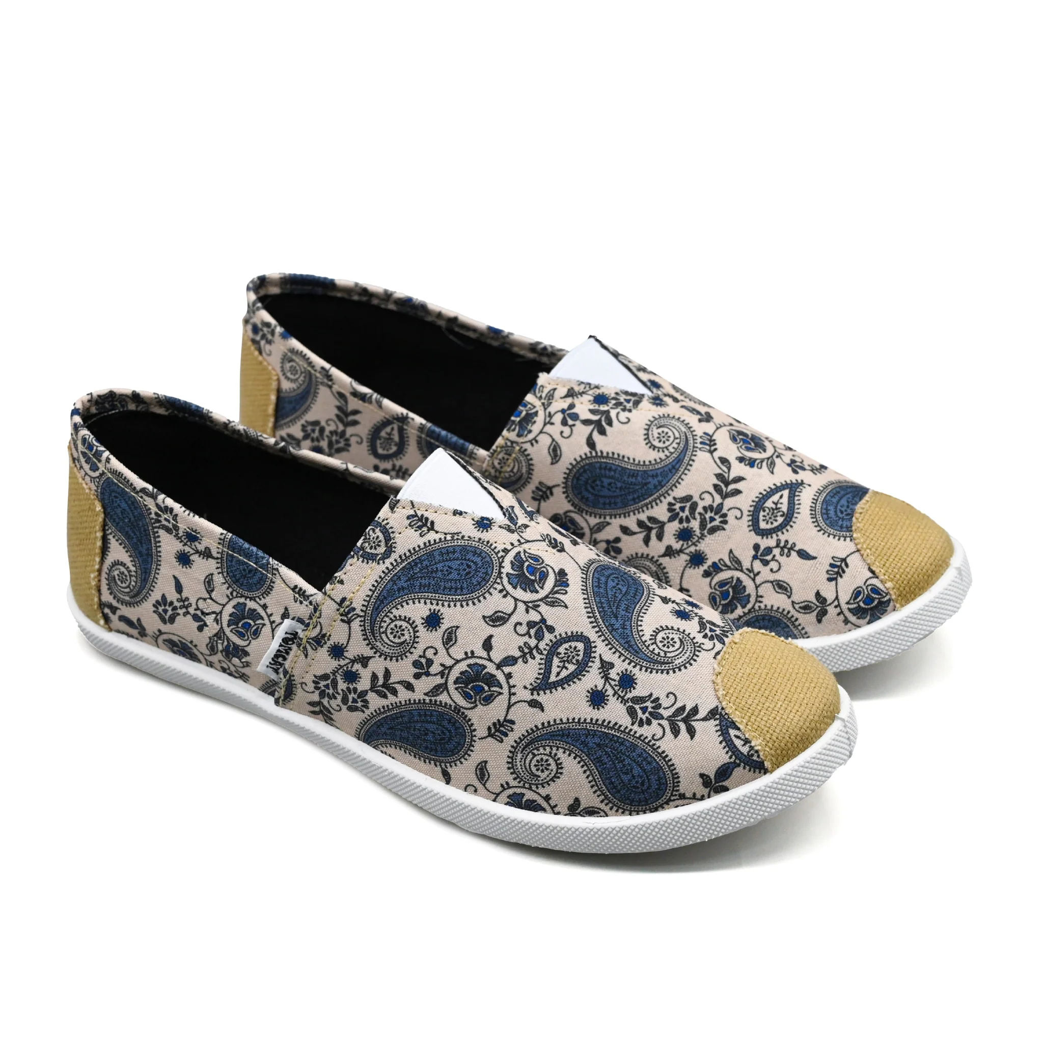 Emmy Chapisha Flowy Slip-Ons Canvas Shoes – Paisley Blue - Image 3