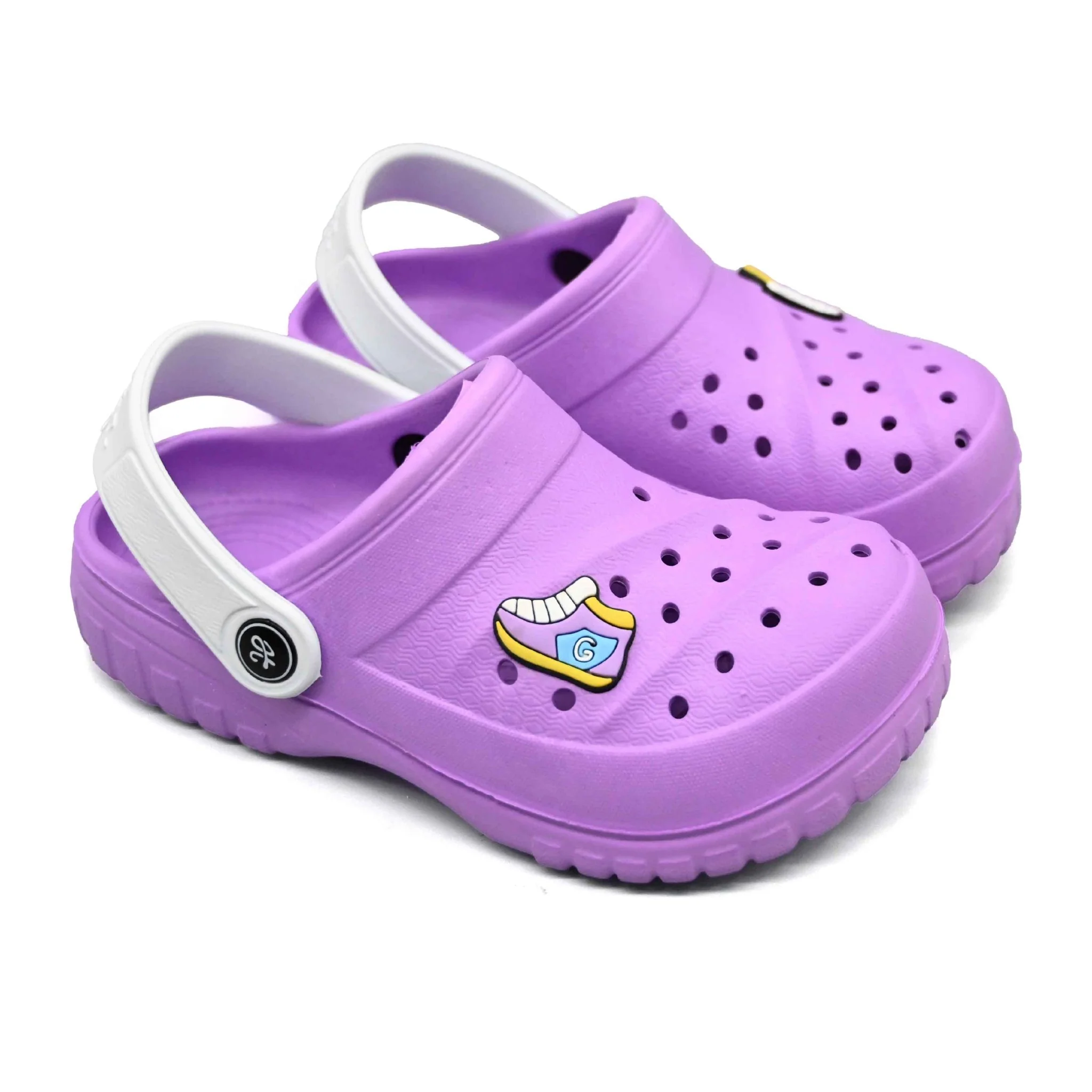 Hippies Purple Donut – Kids’ Clogs - Image 3